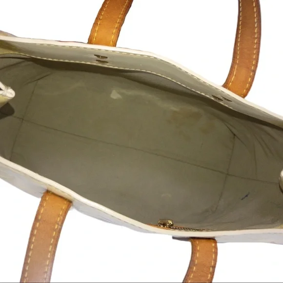 Louis Vuitton Monogram Logo Vernis Tote Bag Purse Perle - Picture 5 of 8